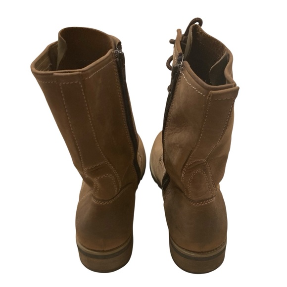 Vintage Y2K Skechers Leather Mid-Calf Lace Up Combat Boots Brown Women’s 7.5 - Picture 4 of 12